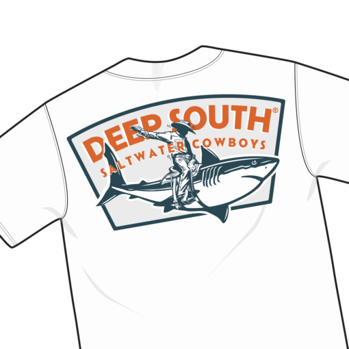 Deep South® Saltwater Cowboys Shark Tee