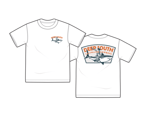 Deep South® Saltwater Cowboys Shark Tee - Image 2