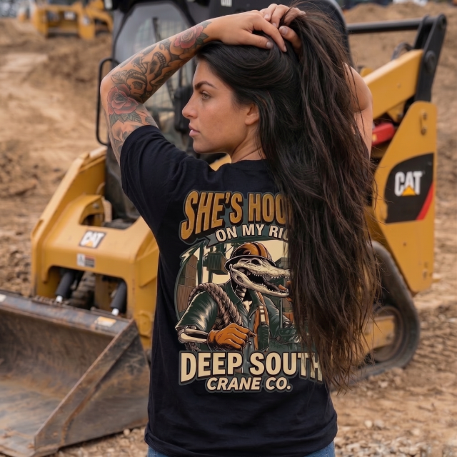 Deep South® Crane Co. - Hooked On My Rig Tee - Image 3