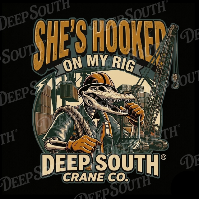 Deep South® Crane Co. - Hooked On My Rig Tee - Image 4